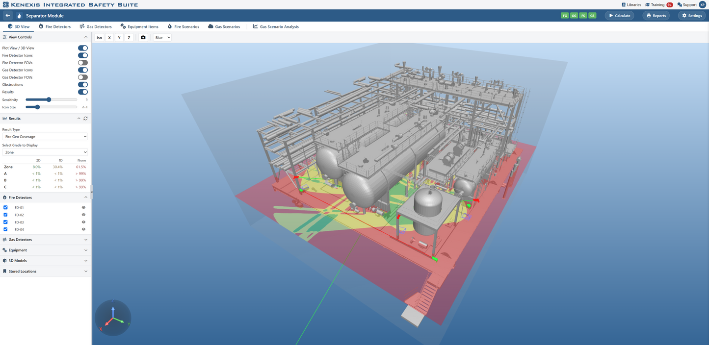 Kenexis® Fire & Gas Mapping software (12-month license)