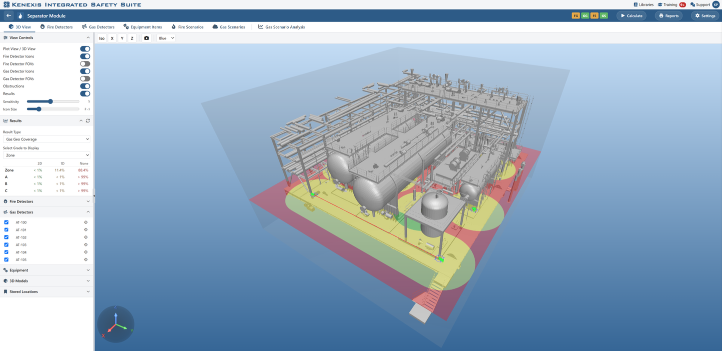 Kenexis® Fire & Gas Mapping software (12-month license)