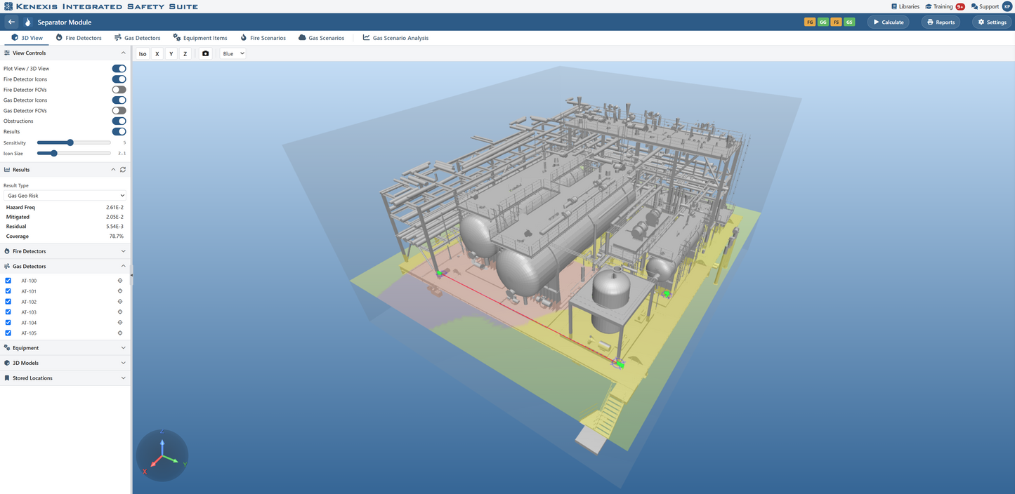 Kenexis® Fire & Gas Mapping software (12-month license)
